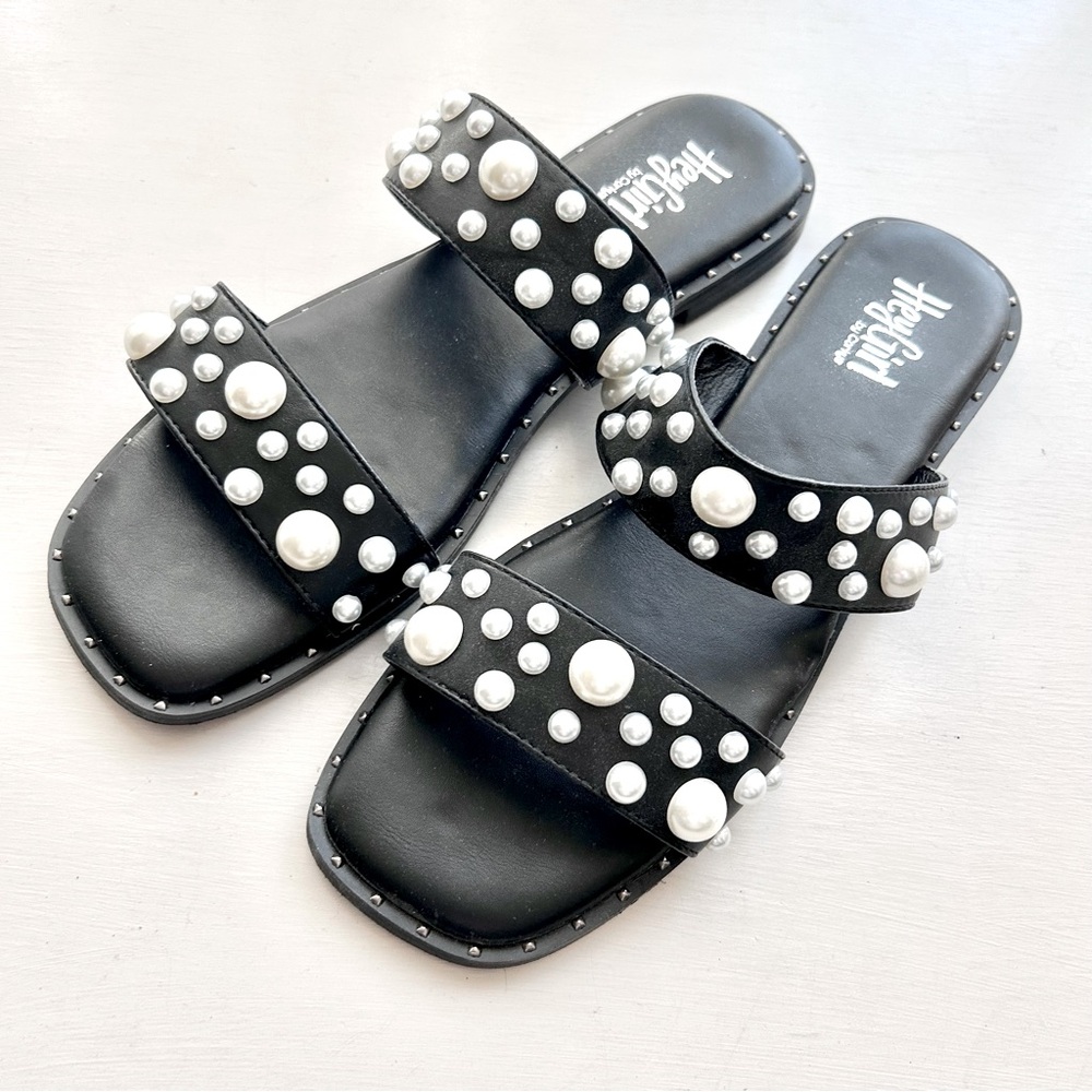 Corky’s Hey Girl 2 Band Black Pearl Sandals size 11